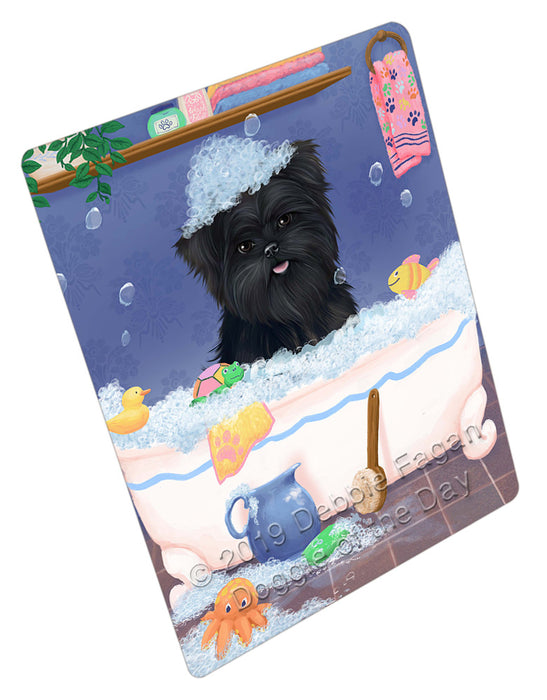Rub A Dub Dog In A Tub Affenpinscher Dog Cutting Board - For Kitchen - Scratch & Stain Resistant - Designed To Stay In Place - Easy To Clean By Hand - Perfect for Chopping Meats, Vegetables