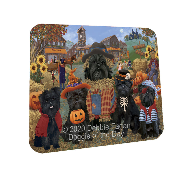 Halloween 'Round Town Affenpinscher Dogs Coasters Set of 4 CSTA57894