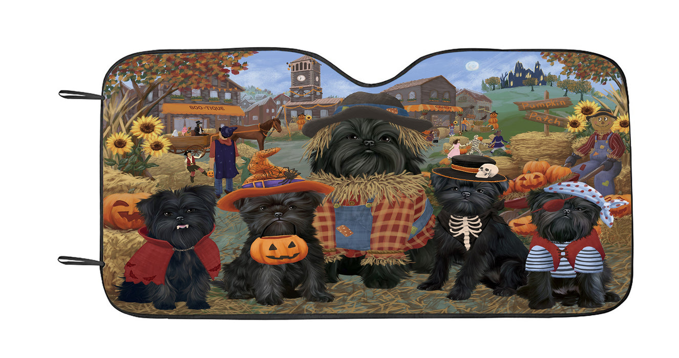 Halloween 'Round Town Affenpinscher Dogs Car Sun Shade
