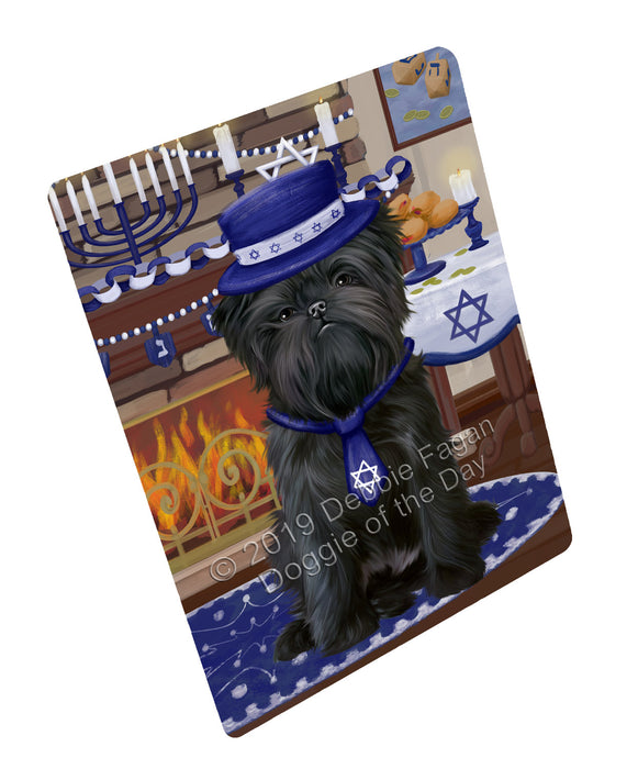 Happy Hanukkah Family and Happy Hanukkah Both Affenpinscher Dog Magnet MAG77362 (Small 5.5" x 4.25")
