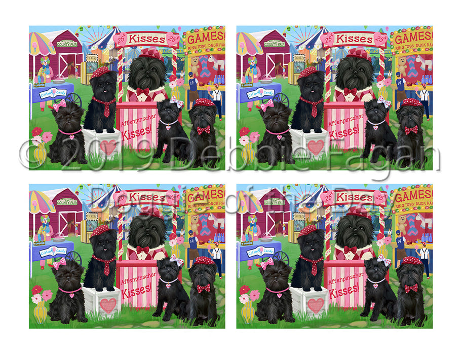 Carnival Kissing Booth Affenpinscher Dogs Placemat