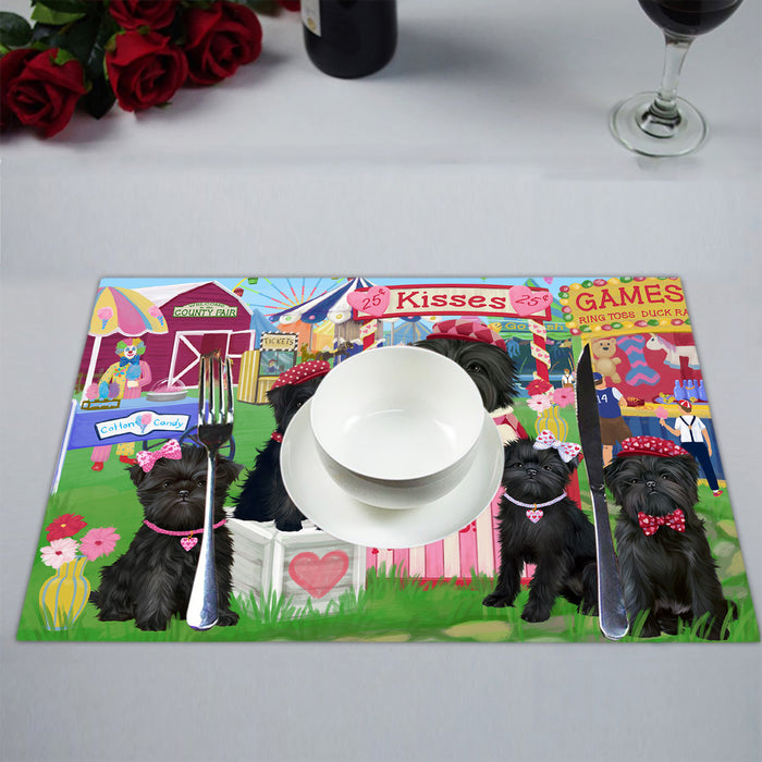 Carnival Kissing Booth Affenpinscher Dogs Placemat