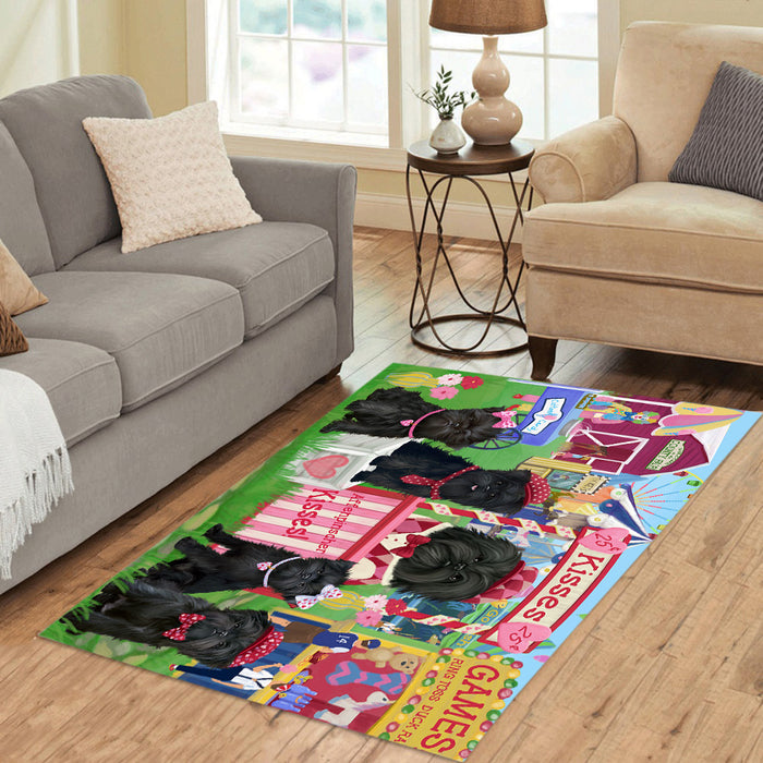 Carnival Kissing Booth Affenpinscher Dogs Area Rug
