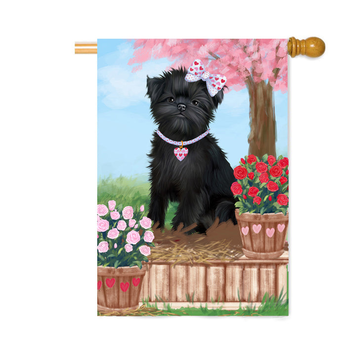 Personalized Rosie 25 Cent Kisses Affenpinscher Dog Custom House Flag FLG64756
