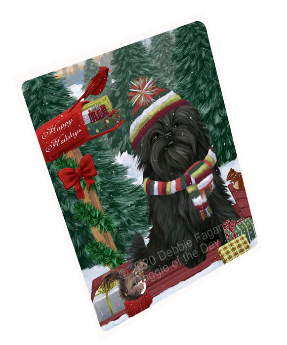 Christmas Woodland Sled Affenpinscher Dog Cutting Board - For Kitchen - Scratch & Stain Resistant - Designed To Stay In Place - Easy To Clean By Hand - Perfect for Chopping Meats, Vegetables, CA83670