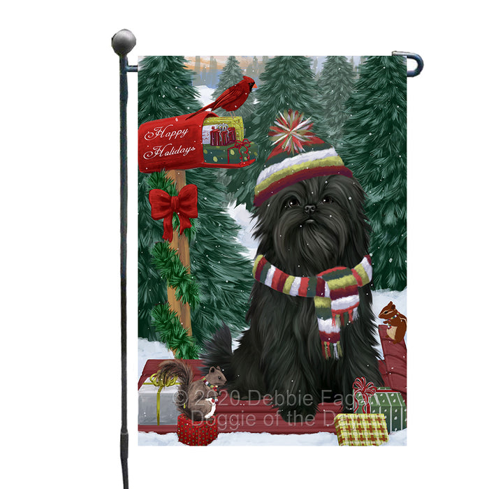 Christmas Woodland Sled Affenpinscher Dog Garden Flags Outdoor Decor for Homes and Gardens Double Sided Garden Yard Spring Decorative Vertical Home Flags Garden Porch Lawn Flag for Decorations GFLG68350