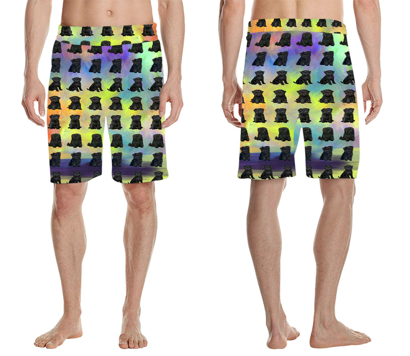 Paradise Wave Affenpinscher Dogs All Over Print Men's Casual Shorts