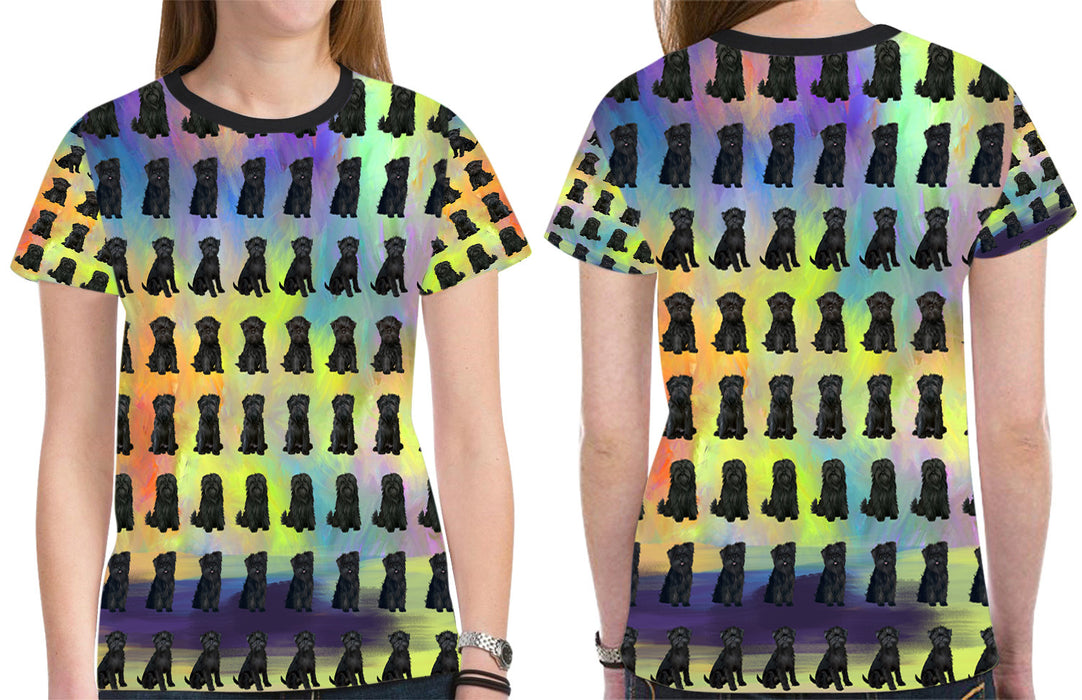 Paradise Wave Affenpinscher Dogs All Over Print Mesh Women's T-shirt