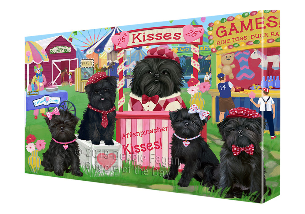 Carnival Kissing Booth Affenpinschers Dog Canvas Print Wall Art Décor CVS124136