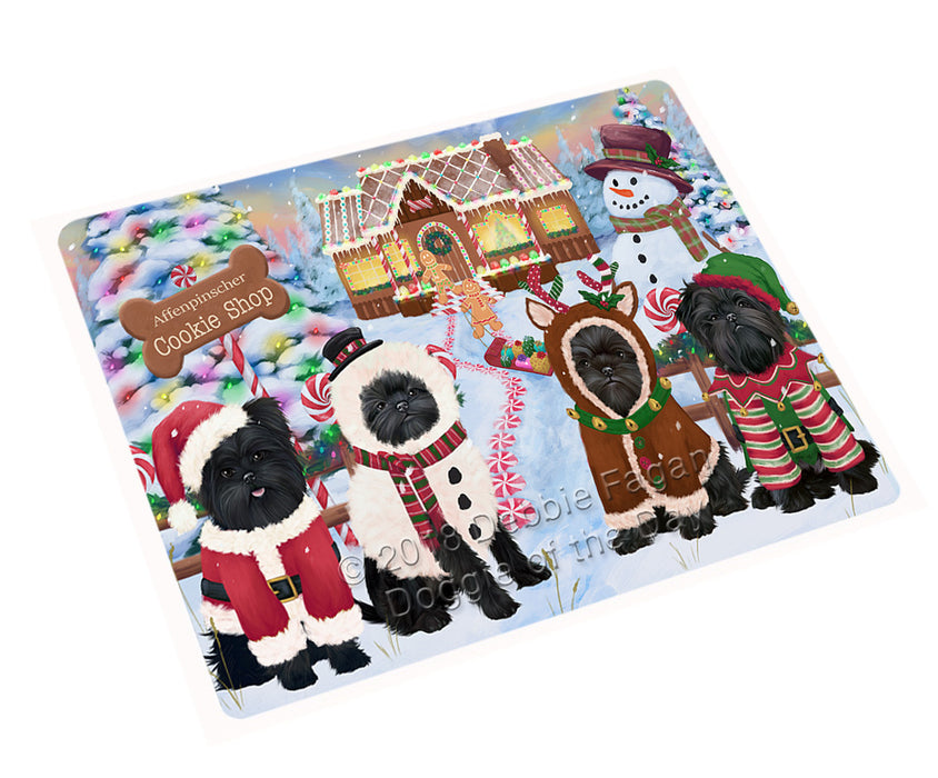 Holiday Gingerbread Cookie Shop Affenpinschers Dog Large Refrigerator / Dishwasher Magnet RMAG98802