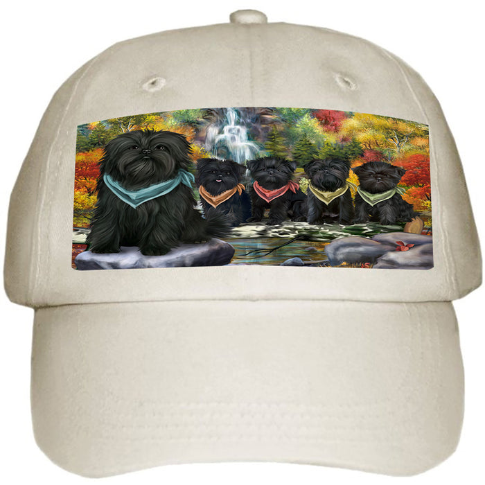Scenic Waterfall Affenpinschers Dog Ball Hat Cap HAT52671