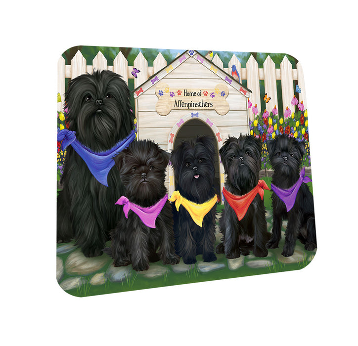 Spring Dog House Affenpinschers Dog Coasters Set of 4 CST49707