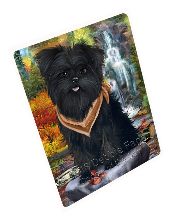 Scenic Waterfall Affenpinschers Dog Tempered Cutting Board C52806