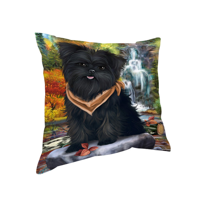 Scenic Waterfall Affenpinscher Dog Pillow PIL54444