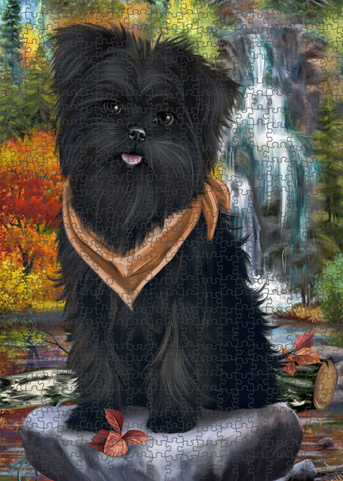 Scenic Waterfall Affenpinscher Dog Puzzle with Photo Tin PUZL52647