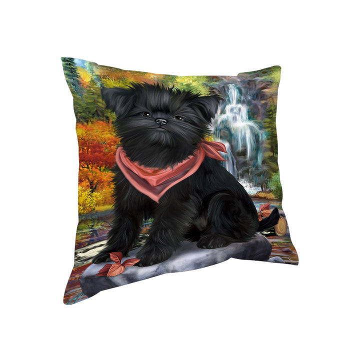 Scenic Waterfall Affenpinscher Dog Pillow PIL54448