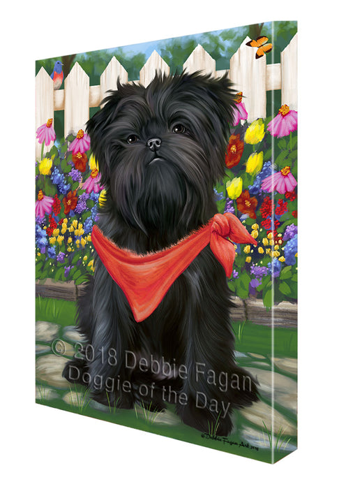 Spring Floral Affenpinscher Dog Canvas Wall Art CVS63493