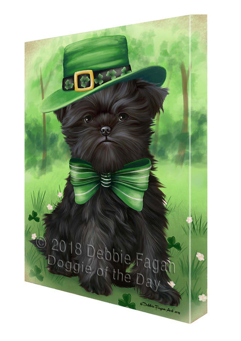 St. Patricks Day Irish Portrait Affenpinscher Dog Canvas Wall Art CVS50610
