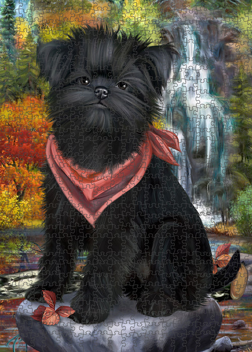 Scenic Waterfall Affenpinscher Dog Puzzle with Photo Tin PUZL52650