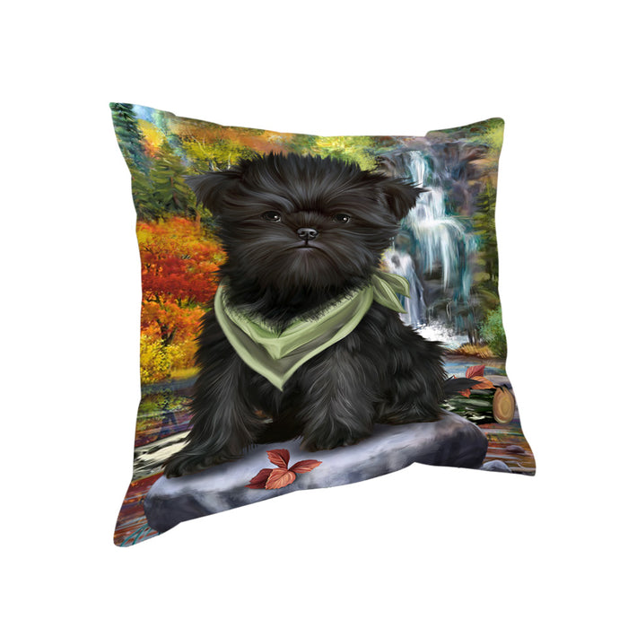 Scenic Waterfall Affenpinscher Dog Pillow PIL54456