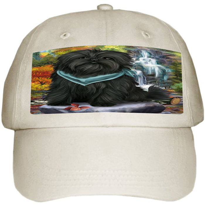 Scenic Waterfall Affenpinscher Dog Ball Hat Cap HAT52686