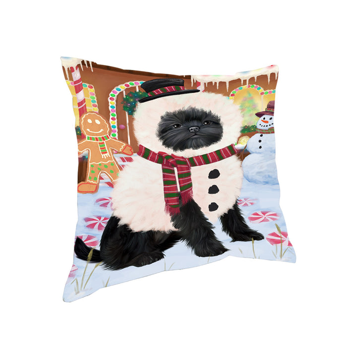 Christmas Gingerbread House Candyfest Affenpinscher Dog Pillow PIL78748