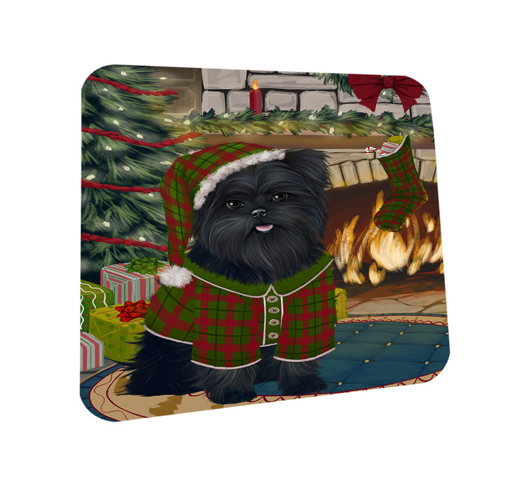 The Stocking was Hung Affenpinscher Dog Coasters Set of 4 CST55099