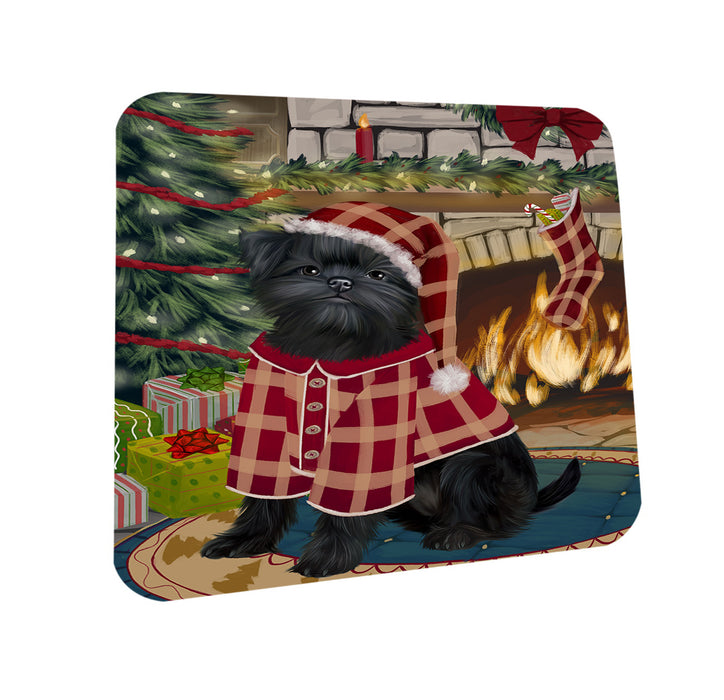 The Stocking was Hung Affenpinscher Dog Coasters Set of 4 CST55100