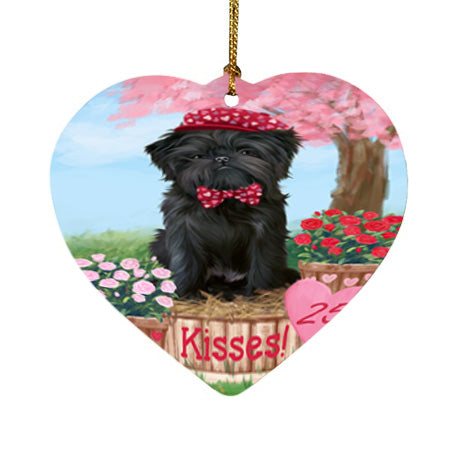 Rosie 25 Cent Kisses Affenpinscher Dog Heart Christmas Ornament HPOR56106