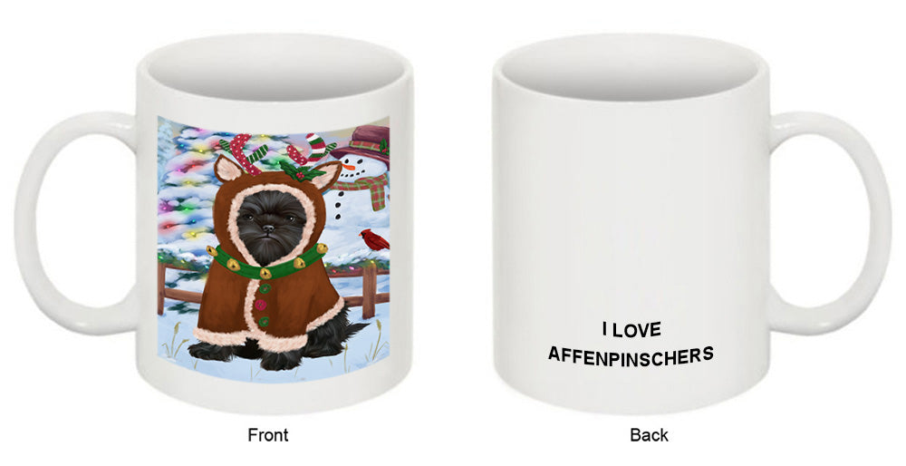 Christmas Gingerbread House Candyfest Affenpinscher Dog Coffee Mug MUG51513