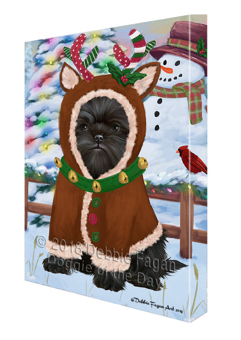 Christmas Gingerbread House Candyfest Affenpinscher Dog Canvas Print Wall Art Décor CVS127259