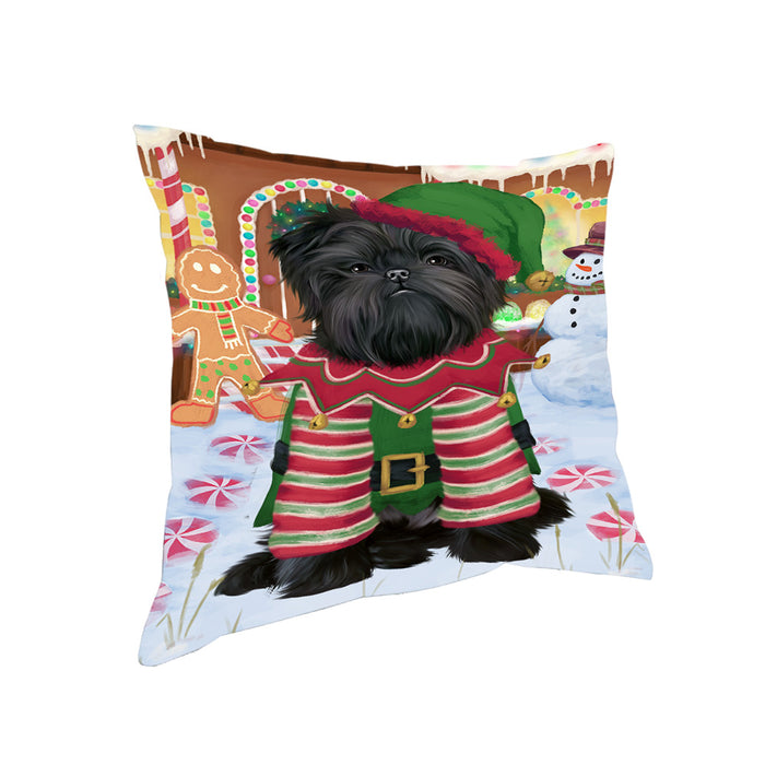 Christmas Gingerbread House Candyfest Affenpinscher Dog Pillow PIL78756