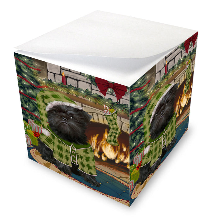 The Stocking was Hung Affenpinscher Dog Note Cube NOC53489