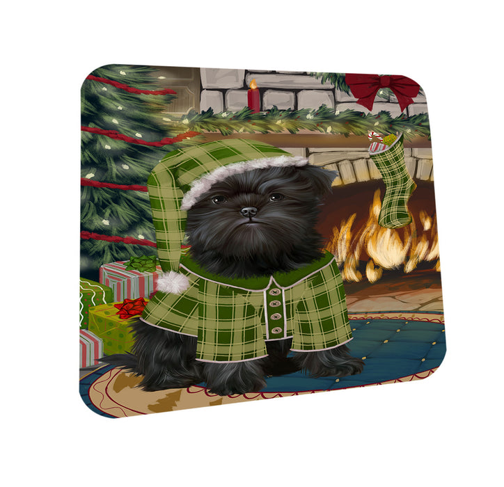 The Stocking was Hung Affenpinscher Dog Coasters Set of 4 CST55101