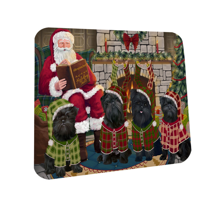 Christmas Cozy Holiday Tails Affenpinschers Dog Coasters Set of 4 CST55041