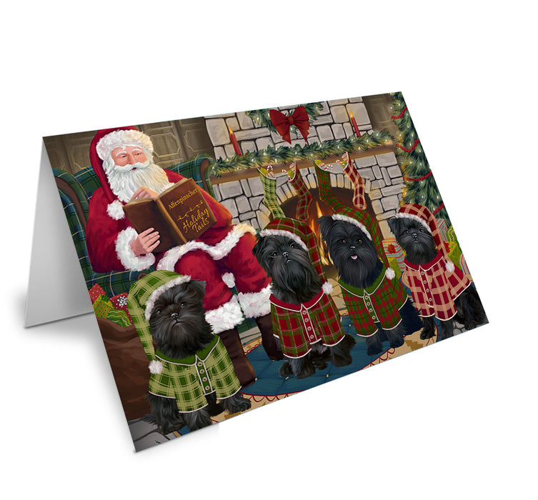 Christmas Cozy Holiday Tails Affenpinschers Dog Handmade Artwork Assorted Pets Greeting Cards and Note Cards with Envelopes for All Occasions and Holiday Seasons GCD69764