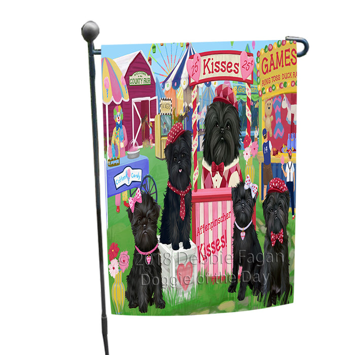 Carnival Kissing Booth Affenpinschers Dog Garden Flag GFLG56316