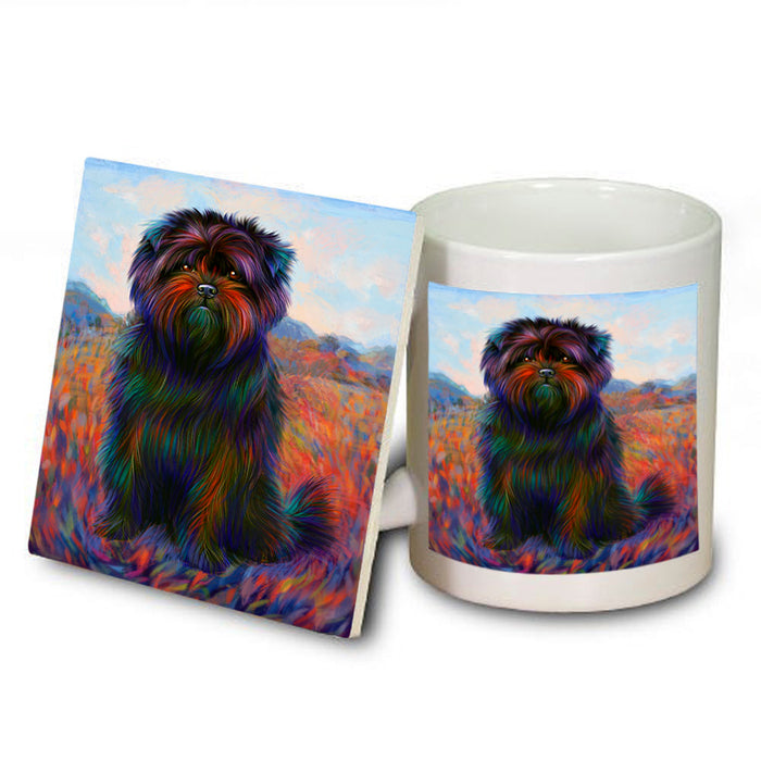 Mystic Blaze Affenpinscher Dog Mug and Coaster Set MUC53559