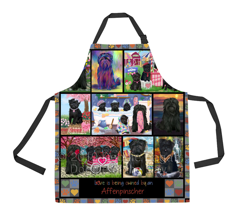 Love is Being Owned Affenpinscher Dog Grey Apron