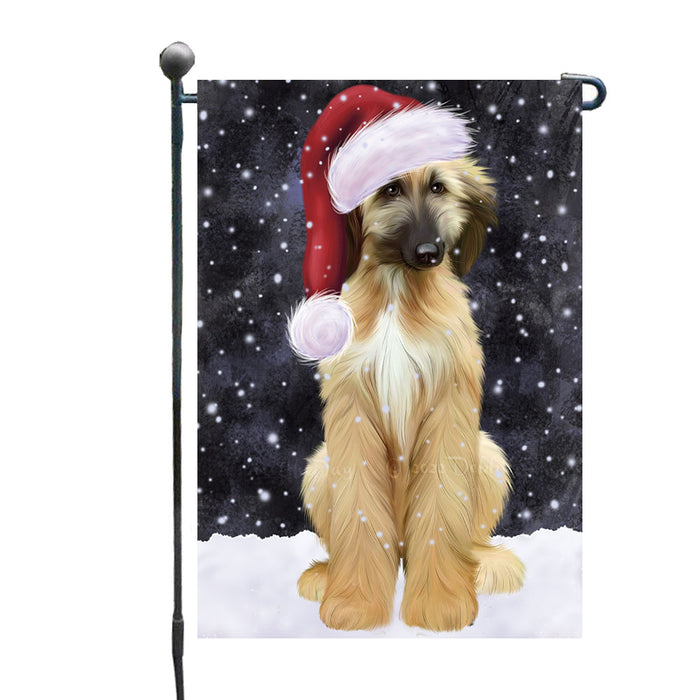 Christmas Let it Snow Afghan Hound Dog Garden Flags Outdoor Decor for Homes and Gardens Double Sided Garden Yard Spring Decorative Vertical Home Flags Garden Porch Lawn Flag for Decorations GFLG68711