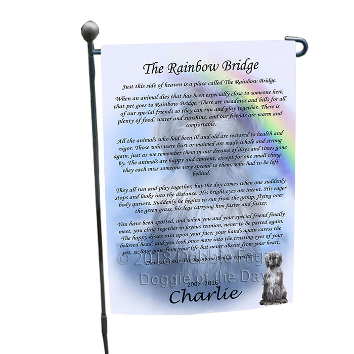 Rainbow Bridge Afghan Hound Dog Garden Flag GFLG56073