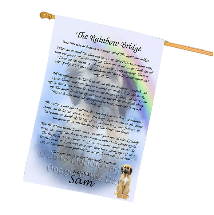 Rainbow Bridge Afghan Hound Dog House Flag FLG56211