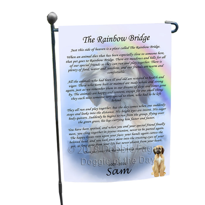 Rainbow Bridge Afghan Hound Dog Garden Flag GFLG56075