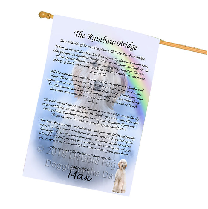 Rainbow Bridge Afghan Hound Dog House Flag FLG56212