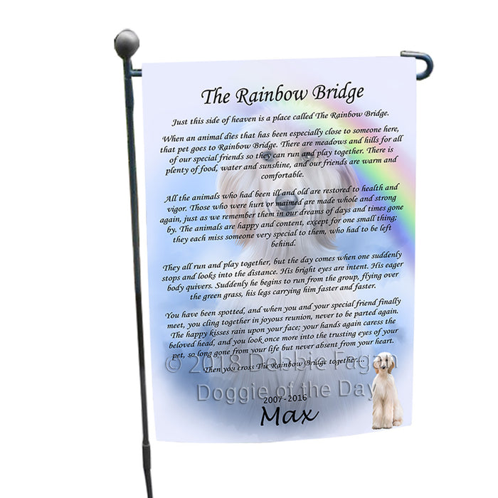 Rainbow Bridge Afghan Hound Dog Garden Flag GFLG56076