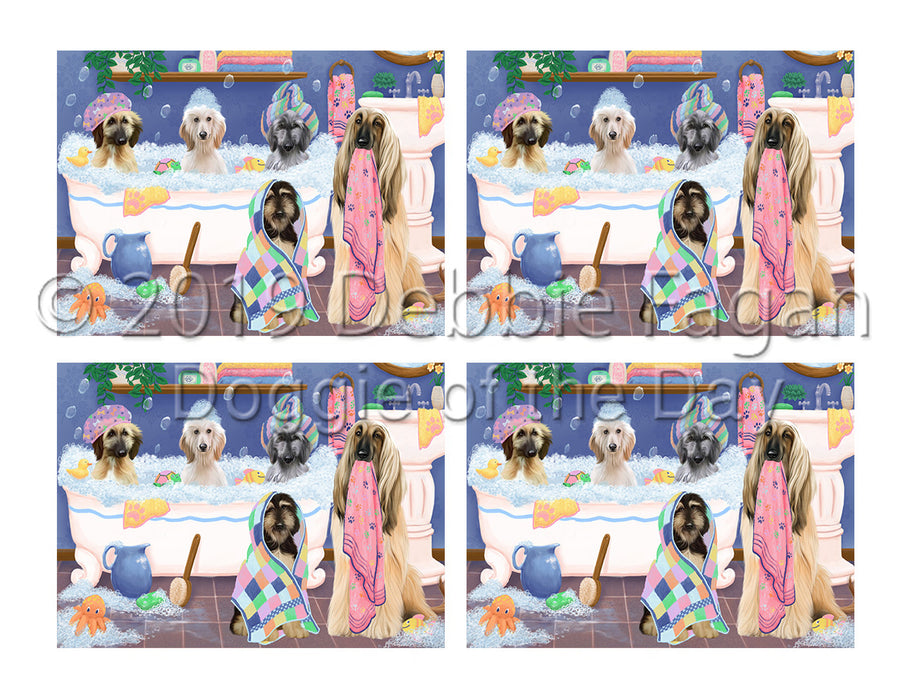 Rub A Dub Dogs In A Tub Afghan Hound Dogs Placemat