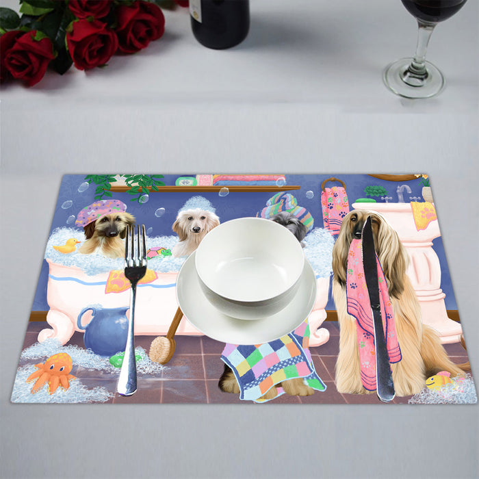 Rub A Dub Dogs In A Tub Afghan Hound Dogs Placemat