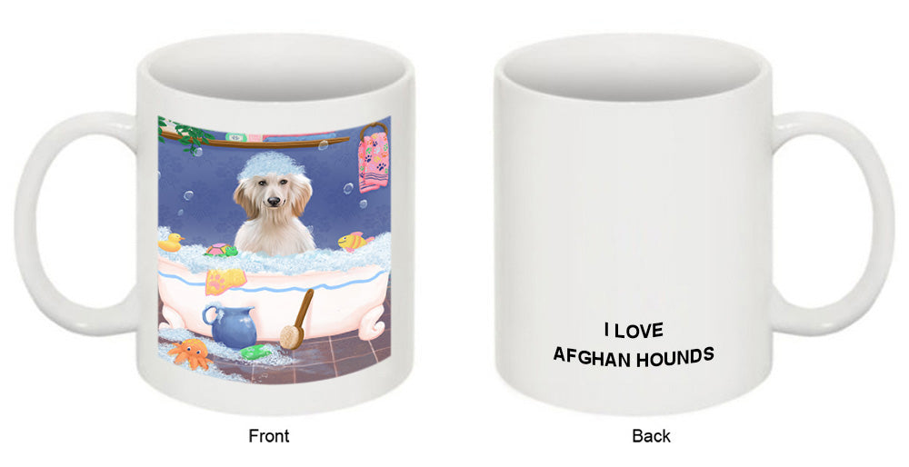 Rub A Dub Dog In A Tub Afghan Hound Dog Coffee Mug MUG52676