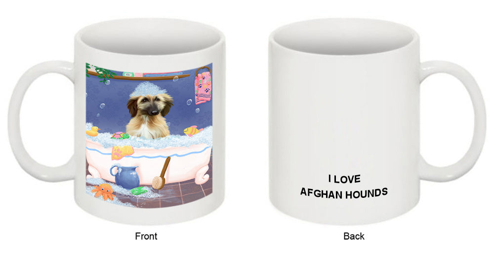Rub A Dub Dog In A Tub Afghan Hound Dog Coffee Mug MUG52678