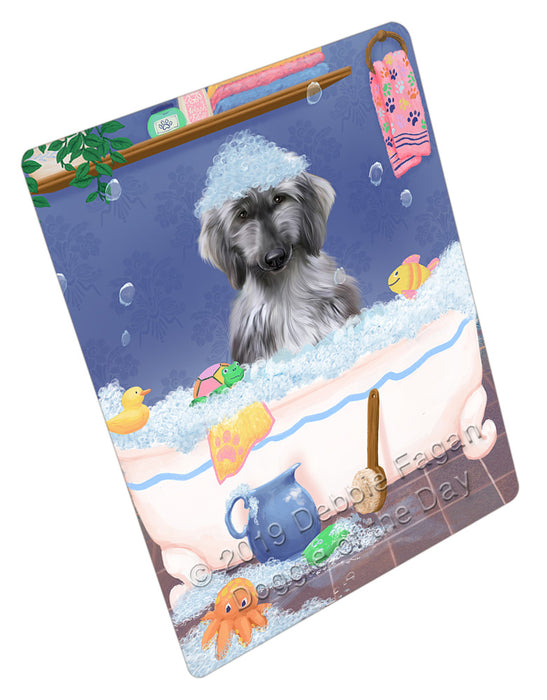 Rub A Dub Dog In A Tub Afghan Hound Dog Refrigerator / Dishwasher Magnet RMAG108654